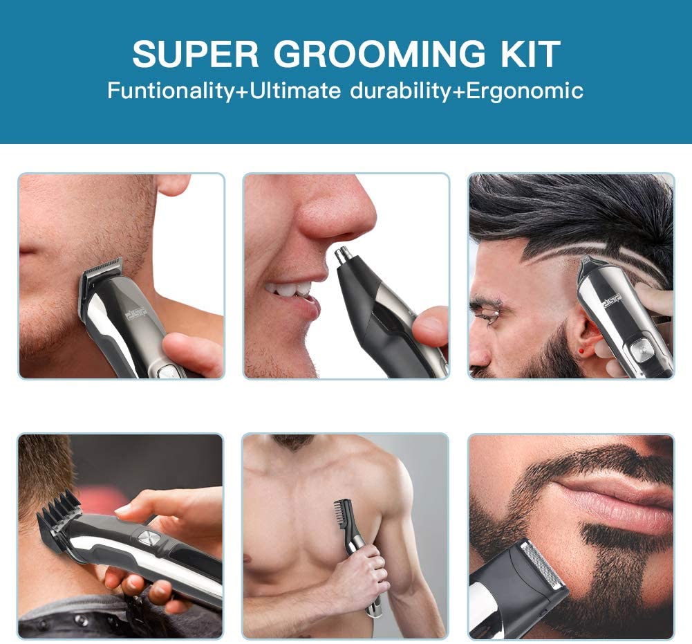 DSP Facial Hair Trimmer for Men - 11 in 1 Hair Clippers For Men